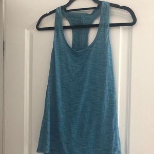 Lululemon Yogi racer back tank  8 Heathered Blue